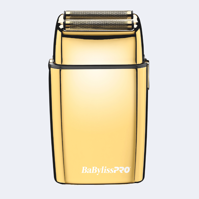 BABYLISSPRO® FOILFX02™ RASOIR À DOUBLE GRILLE SANS FIL EN MÉTAL DORÉ FXFS2G