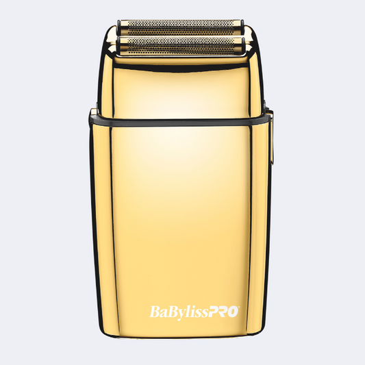 BABYLISSPRO® FOILFX02™ RASOIR À DOUBLE GRILLE SANS FIL EN MÉTAL DORÉ FXFS2G