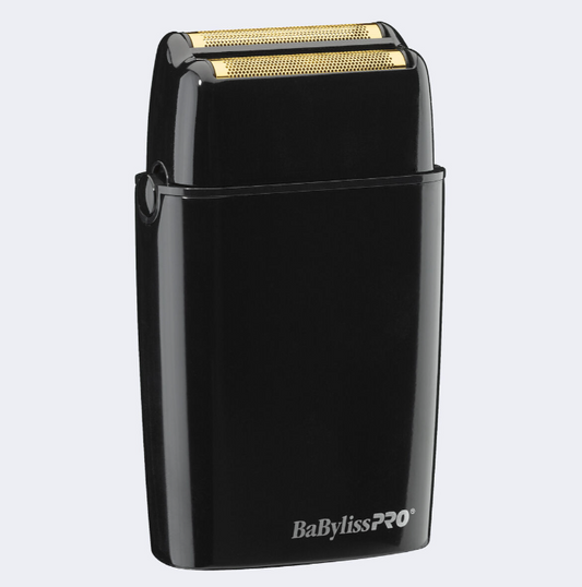 BABYLISSPRO® FOILFX02™ RASOIR DOUBLE À GRILLES SANS FIL EN MÉTAL NOIR FXFS2B