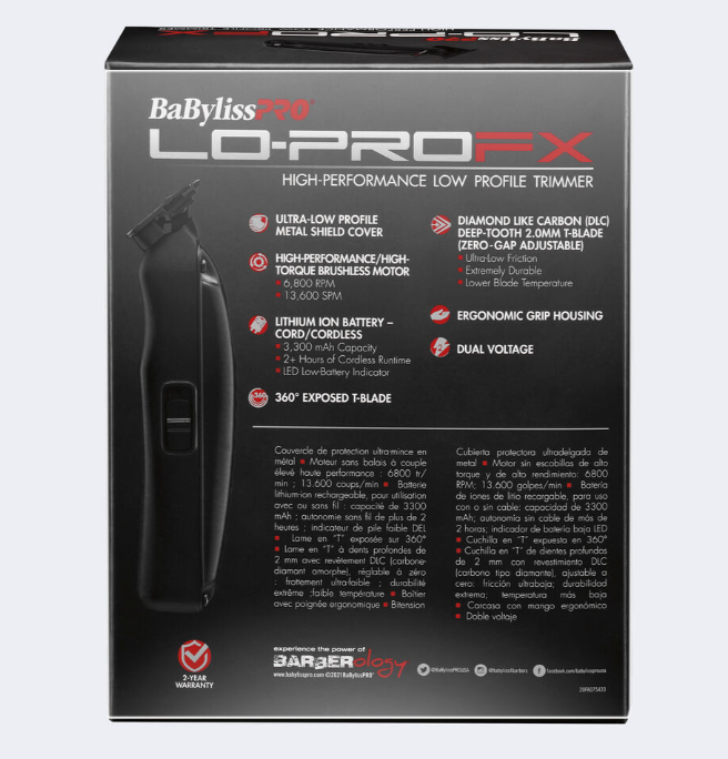 BABYLISSPRO® LOPROFX TONDEUSE À PROFIL BAS HAUTE PERFORMANCE FX726