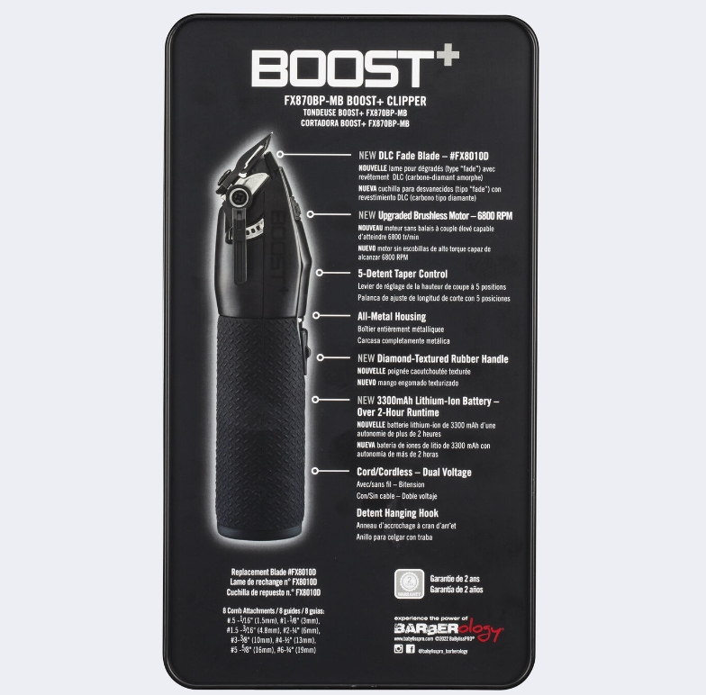 BABYLISSPRO® TONDEUSE BOOST+ NOIR MAT FX870BP-MB