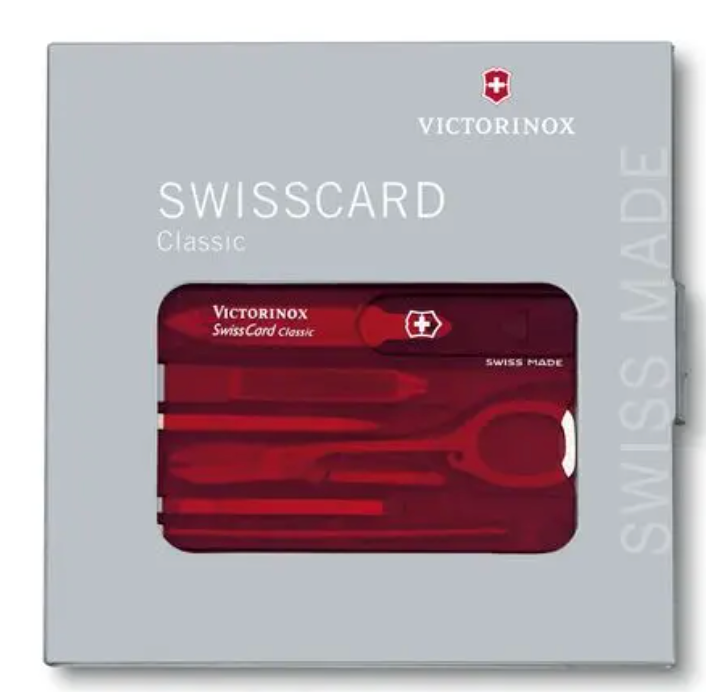 Outils de l'armée suisse - Carte Suisse Classic Ruby 0.7100.T-X3