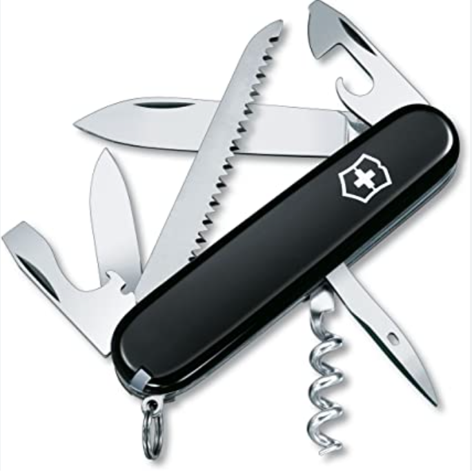 Swiss Army Tools - Couteau de poche moyen Camper Noir 1.3613.3R-X1