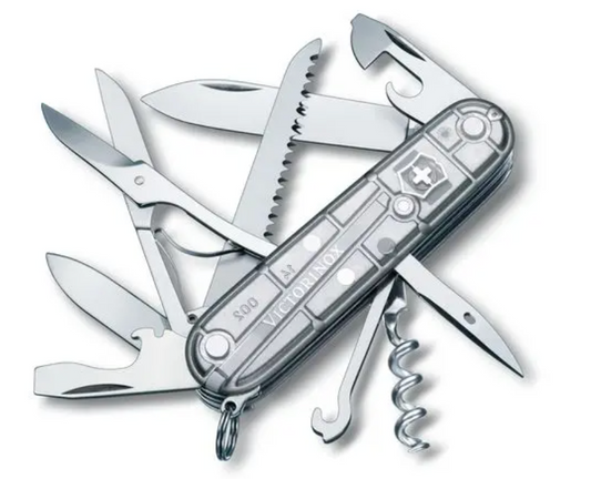 Swiss Army Tools - Couteau de poche moyen Huntsman Silver Tech 1.3713.T7-033-X1