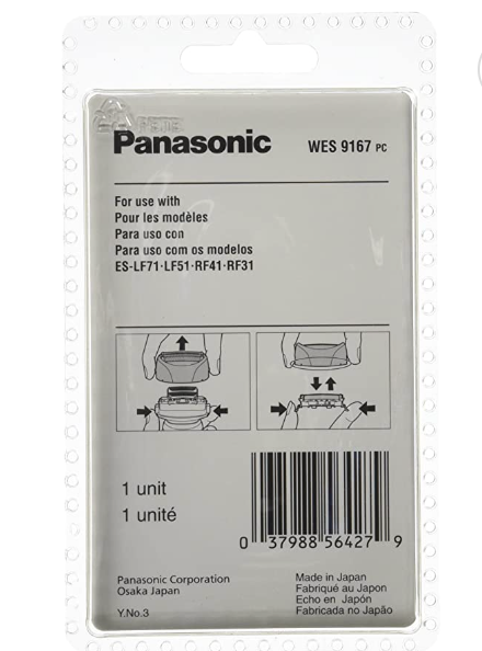 Feuille extérieure de rechange pour rasoir Panasonic WES9167P