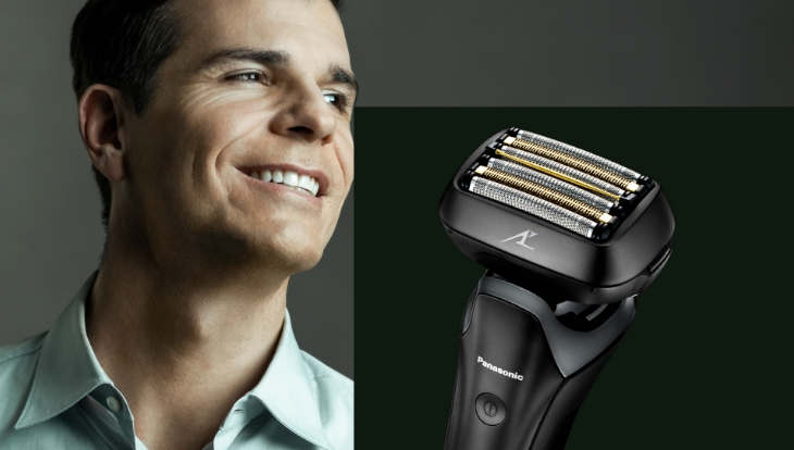 Panasonic Shaver 6-Blade Wet & Dry Electric with Responsive Beard Sensor ESLS8A