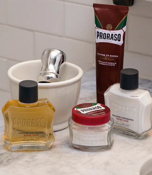 Lotion après-rasage Proraso : Barbes rousses rouges Bois de santal et huile de karité P472