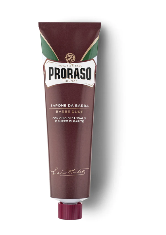 Tube de crème à raser Proraso : Barbes grossières rouges P109