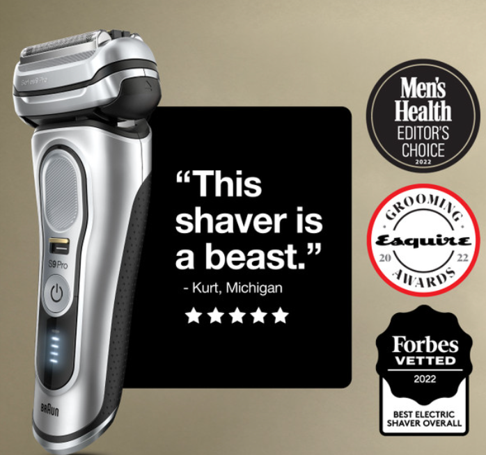 Rasoir électrique Braun série 9 avec PowerCase 9477CC