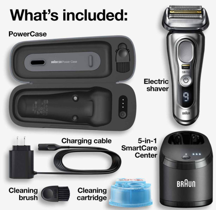 Rasoir électrique Braun série 9 avec PowerCase 9477CC