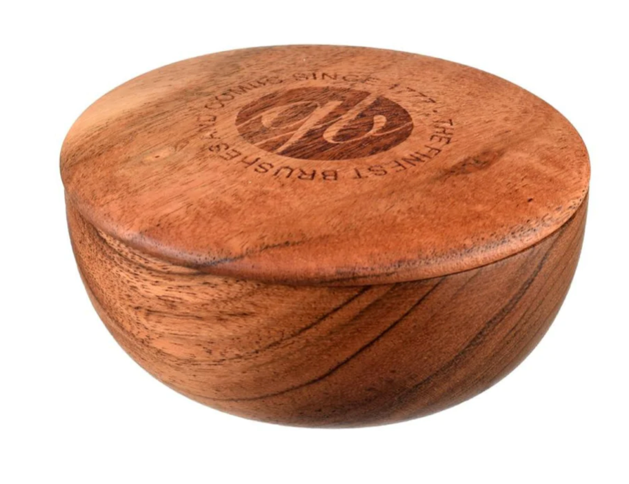 Savon à raser Kent dans un bol de rasage en hêtre foncé K-SB6