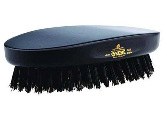 Brosse militaire Kent, ovale, poils noirs, bois d'ébène K-MN11