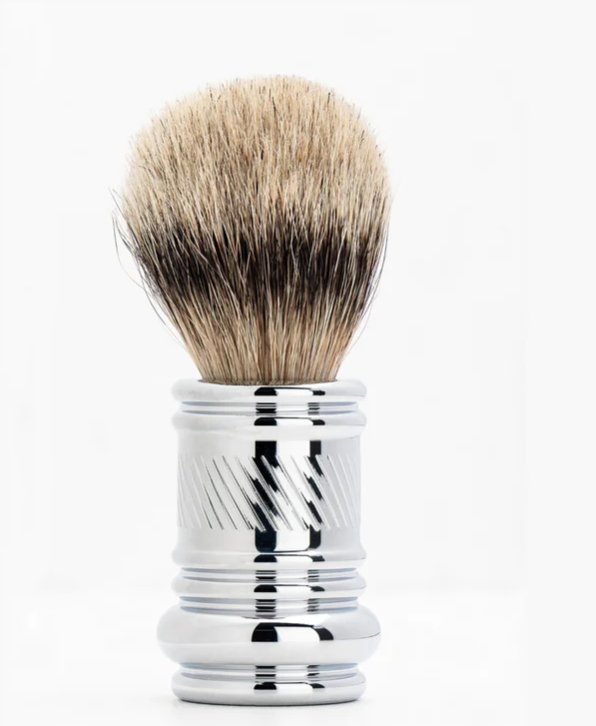 Blaireau Merkur, poils de blaireau, pointe argentée, chrome brillant, MK-138001 MK-138001