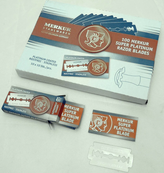 Lames de rasoir de sécurité Merkur Super Platinum à double tranchant (10 lames/paquet) MK-911