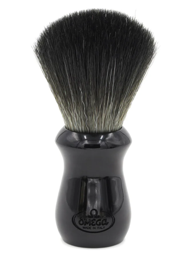 Omega BLACK Hi-Brush fiber shaving brush OMG-96897