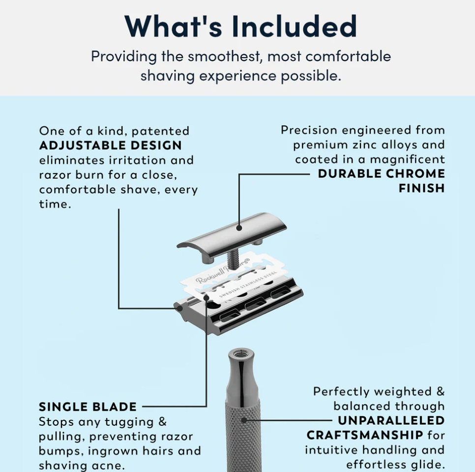 Rasoir double tranchant Rockwell Razors 2C - Gunmetal RR-960330