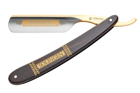 Rasoir droit Dovo Bismark, manche en bois d'ébène 6/8". Solingen, Allemagne DV-26810