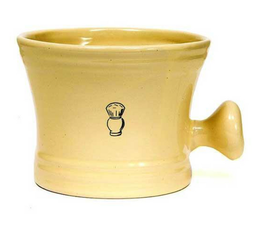 Tasse à raser PureBadger Collection, style apothicaire, porcelaine crème, convient jusqu'à 100 g de rondelles de rasage PB-SHAVEMUG-CR