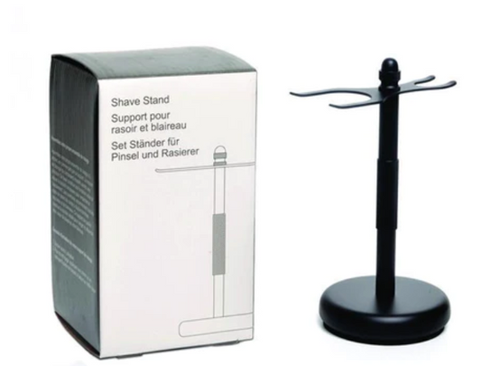 Support de rasage PureBadger Collection, noir, pour blaireau standard et rasoir de sécurité standard DE PB-SHAVESTAND-BLK