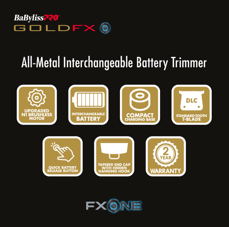 TONDEUSE BABYLISSPRO® FXONE GOLDFX FX799G