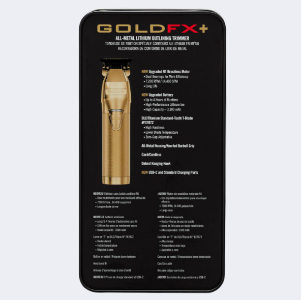 TONDEUSE DE CONTOUR BABYLISSPRO® GOLDFX+ TOUT MÉTAL AU LITHIUM FX787NG