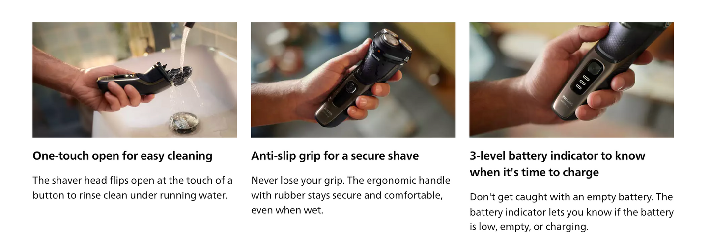 Rasoir électrique Philips série 3000 Wet & Dry S3242/12