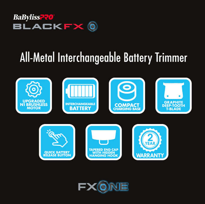 Tondeuse BaBylissPRO® FXONE™ BLACKFX FX799MB