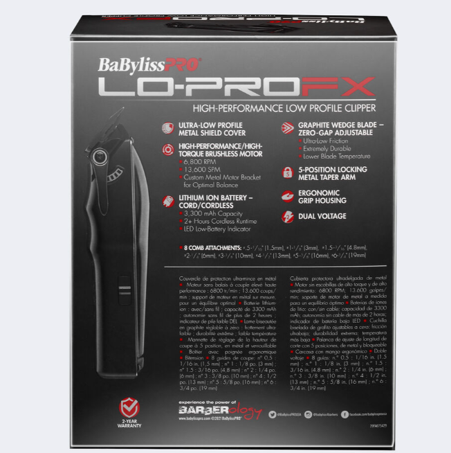 TONDEUSE À PROFIL BAS HAUTE PERFORMANCE BABYLISSPRO® LOPROFX FX825