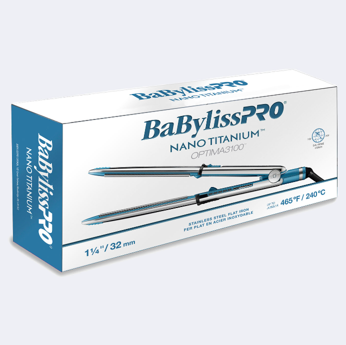 BaBylissPRO® Nano Titanium™ Optima 1-1/4 Fer plat en acier inoxydable BABSS3000TUC 
