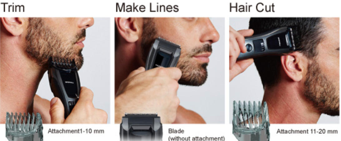 Tondeuse à barbe et cheveux pour hommes Panasonic ERGB60K