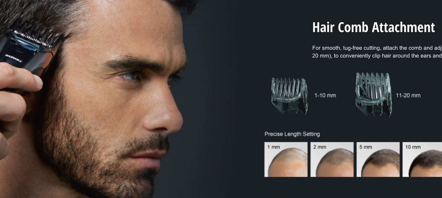 Tondeuse à barbe et cheveux pour hommes Panasonic ERGB60K