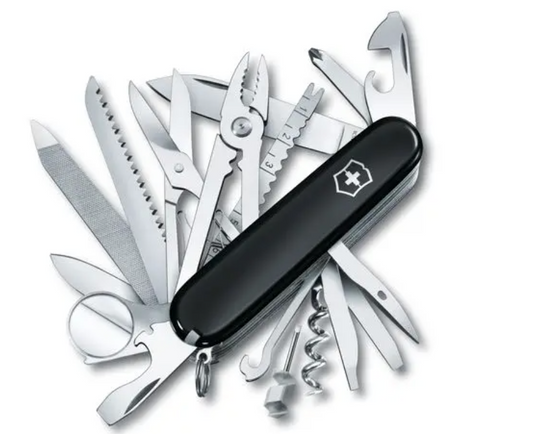 Swiss Army Tools - Couteau de poche moyen Swiss Champ Black 1.6795.3-X1 