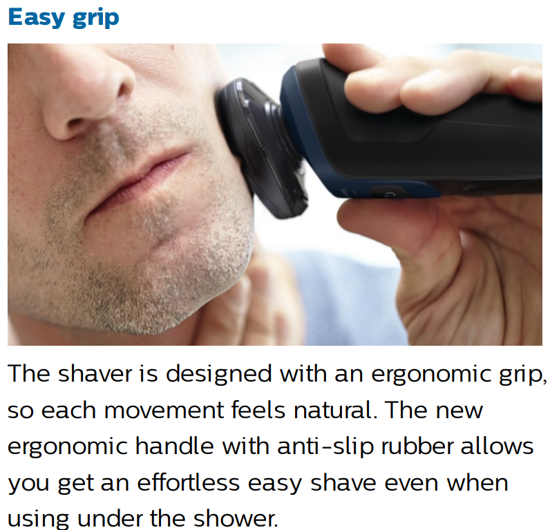 Rasoir électrique Philips série 5000 humide/sec S5466/17 