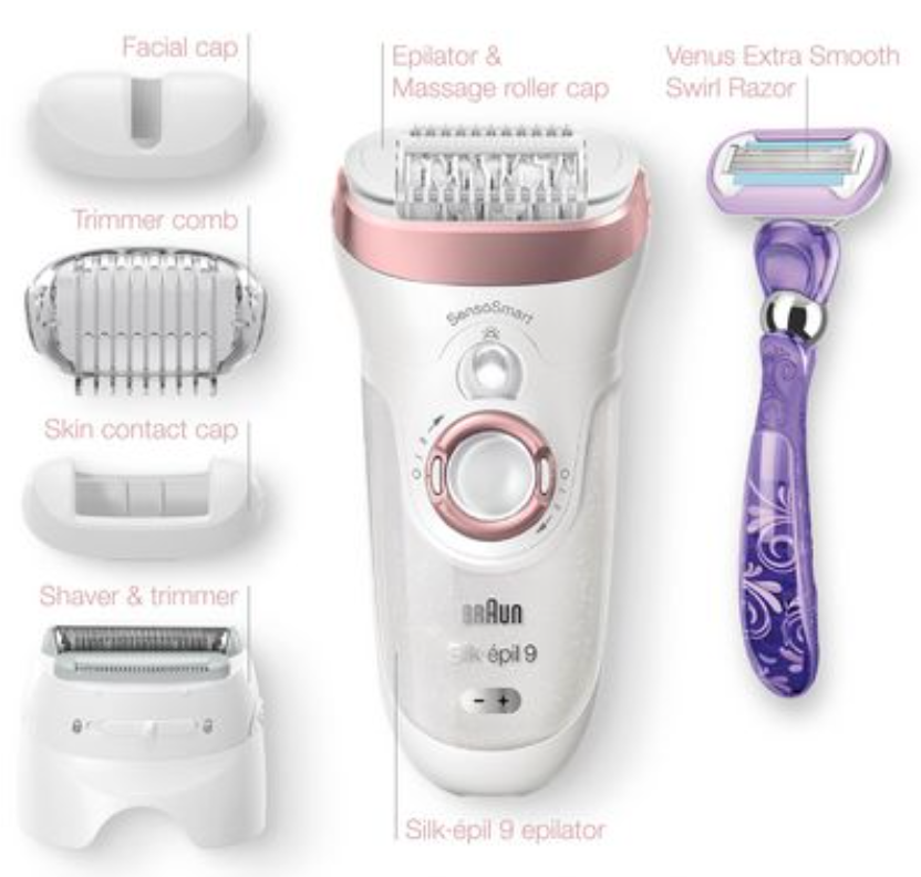 ÉPILATEUR BRAUN OR ROSE SES9870