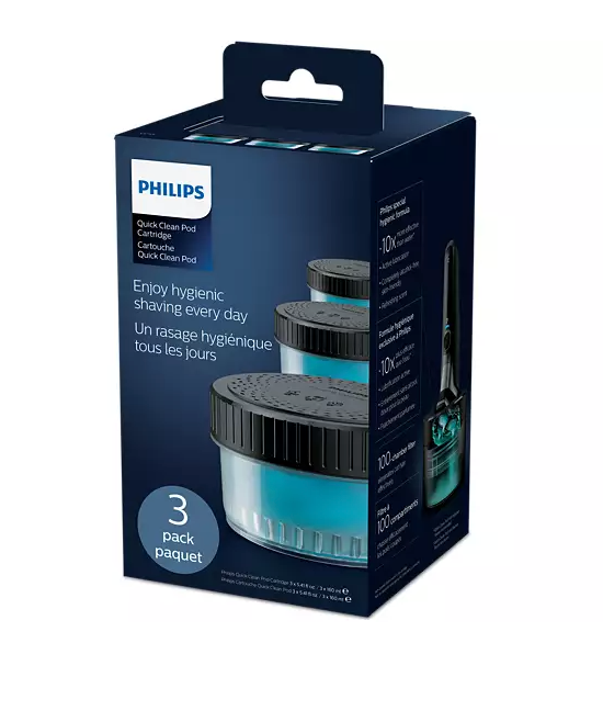 Philips Shaver Quick Cleaner Pod Cartouche de 3 CC13/53