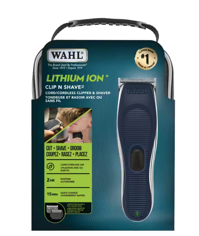 Wahl Lithium Ion Clip &amp; Rasage Cord/Tondeuse électrique sans fil 3274