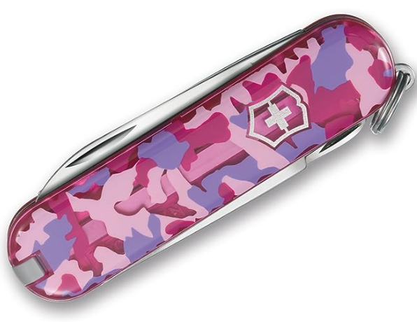 Outil classique de l'armée suisse, camouflage rose 0.6223.T5R2-X3