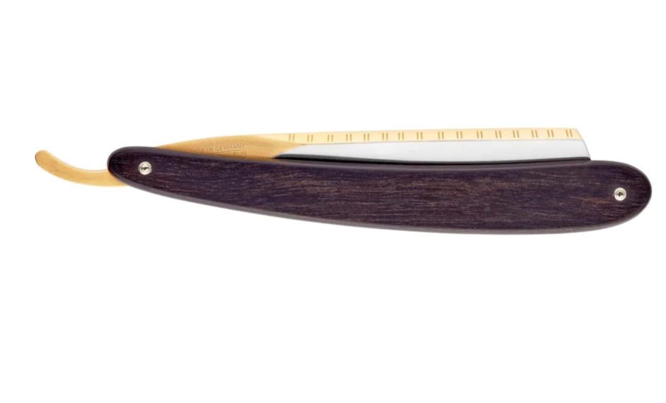 Rasoir droit Dovo Bismark, manche en bois d'ébène 6/8". Solingen, Allemagne DV-26810