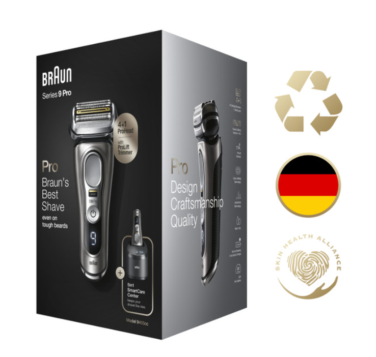 Rasoir électrique Braun, série 9 Pro, avec SmartCare Center, 9465 cm3