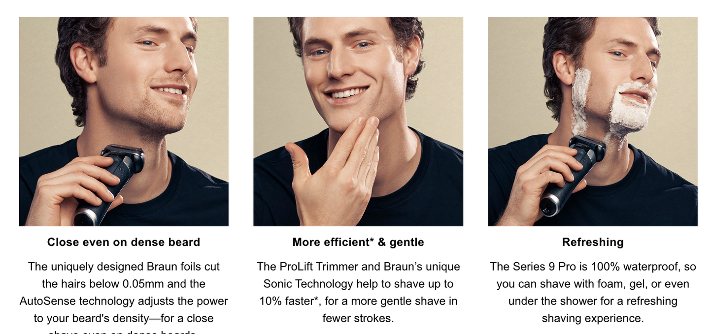 Rasoir électrique Braun, série 9 Pro, avec SmartCare Center, 9465 cm3