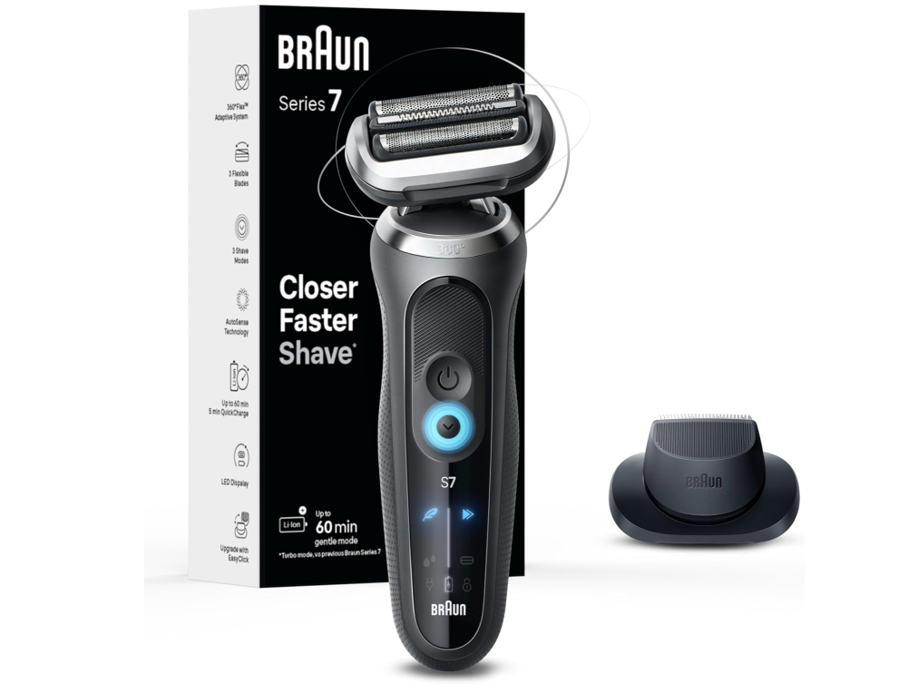 Rasoir rechargeable Braun 7120S Series 7, 3 modes, humide et sec 