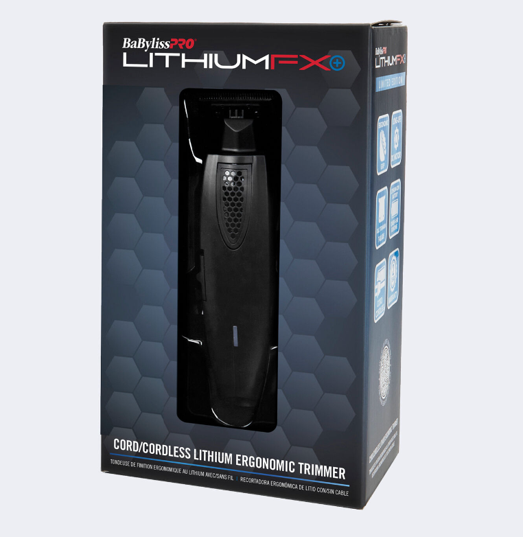 Tondeuse ergonomique BaBylissPRO® LithiumFX+ noir mat avec/sans fil au lithium FX773NMB