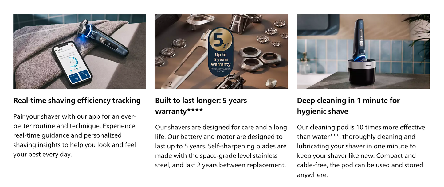 Philips Wet/Dry Shaver i9000 Prestige XP9201/20 SKIN IQ